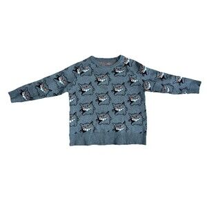 Pokémon Gengar Knit AOP Sweater Gray Retro Pixel Design Unisex GUC